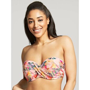 Swimwear Paradise Bandeau Bikini pink tropical SW1633 65F