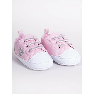Yoclub Dětské dívčí boty OBO-0212G-0600 Pink 0-6 měsíců
