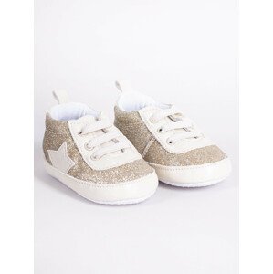 Yoclub Dětské dívčí boty OBO-0213G-7100 Gold 0-6 měsíců