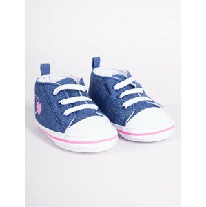 Yoclub Dětské dívčí boty OBO-0214G-1800 Denim 0-6 měsíců