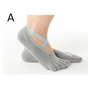 Prstové dámské ponožky na jógu  šedá Univerzální