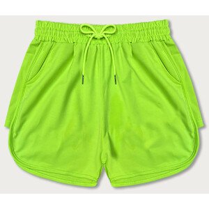 Dámské sportovní šortky v neonově zelené barvě (8K951-153) zielony S (36)
