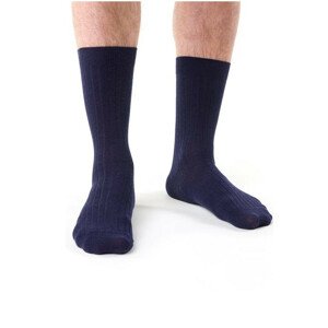 Pánské žebrované ponožky Steven art.130 Merino tmavě modrá 44-46