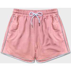 Krátké dámské šortky v lososové barvě (8K952-38) Růžová S (36)