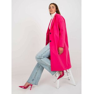 Dámský kabát TW EN BI-7298-1.15 tmavě růžový - Och Bella tmavě růžová one size