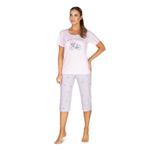Dámské pyžamo 621 pink plus - REGINA Růžová 3XL