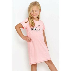 Dívčí košilka Kitty růžová s kočkou  134