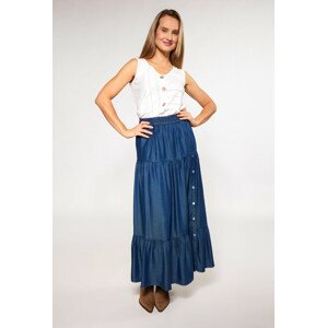 Monnari Maxi sukně Dlouhý síťovaný svetr námořnická modrá 36