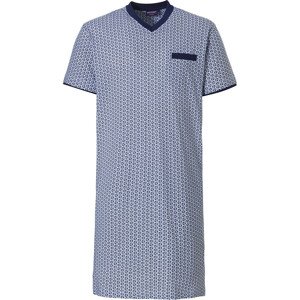 Pánská noční košile 13231-616-2 tm.modrá-bílá - Pastunette L