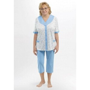 Dámské pyžamo 211 HONORATA I - Martel modrá/bílá 4XL