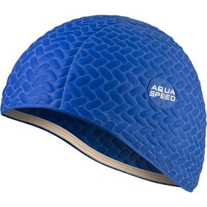 AQUA SPEED Plavecká čepice pro dlouhé vlasy Bombastic Tic-Tac Navy Blue OS