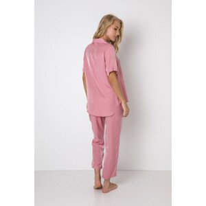 Dámské pyžamo Aruelle Ruby Long kr/r XS-XL tmavý poudre L