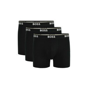 3PACK pánské boxerky Hugo Boss černé nadrozměr (50475298 001)