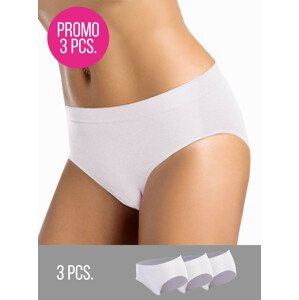 3PACK- Kalhotky klasické bezešvé Slip midi Intimidea Barva: Bílá, velikost S/M