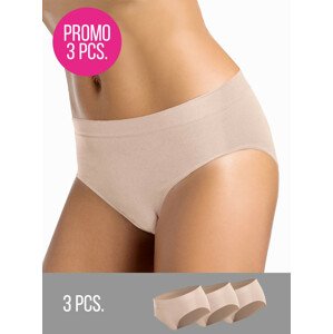 3PACK- Kalhotky klasické bezešvé Slip midi Intimidea Barva: Tělová, Velikost L/XL