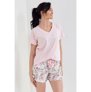 Krátké dámské pyžamo Aromatica růžové růžová L