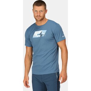 Pánské tričko RMT272-3SP šedo modré - Regatta Modrá S