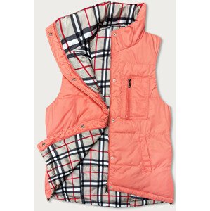 Oboustranná dámská vesta v lososové barvě (2383) Růžová S (36)