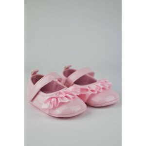 Dívčí botičky s volánkem OB004 Růžová 0-6