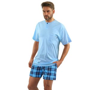Pánské pyžamo s krátkými rukávy 2629/13 modrá M