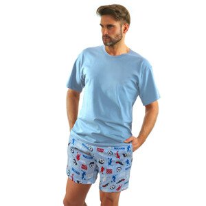 Pánské pyžamo s krátkými rukávy 2242/09 Modrá XL