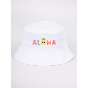 Yoclub Dívčí letní klobouk CKA-0269G-A110 White 50-54