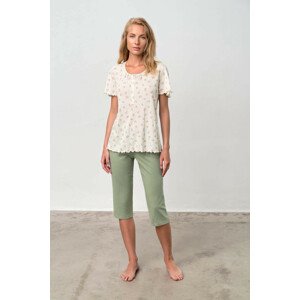 Vamp - Dvoudílné dámské pyžamo – Florette GREEN TEA XL 18075 - Vamp
