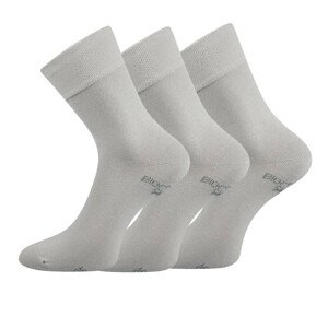 3PACK ponožky Lonka světle šedé (Bioban) L