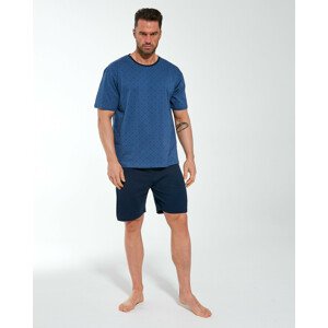 Pánské pyžamo 323/148 Ben tmavě modrá vzor - Cornette  tmavě modrá - vzor M