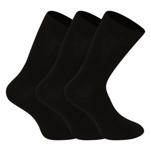 3PACK ponožky Nedeto vysoké bambusové černé (3NDTP001) S
