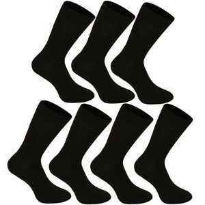 7PACK ponožky Nedeto vysoké bambusové černé (7NDTP001) M