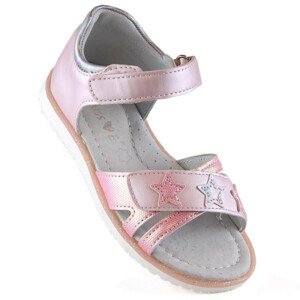 Miss❤E Jr EVE427A sandály na suchý zip růžové 31