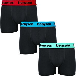 3PACK pánské boxerky Benysøn bambusové černé (BENY-7012) XXL