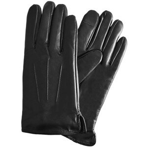 Pánské kožené antibakteriální rukavice P8216-0 černé - Semi Line  8,5