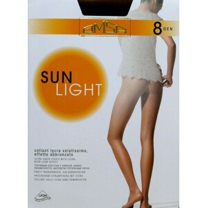 Dámské punčochové kalhoty Sun Light 8 den - Omsa  tmavě hnědá (sierra) 5-XL