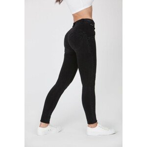 Dámské kalhoty Jeans Mid Waist BST1 černé - Boost XS