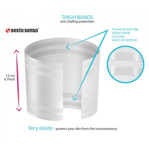 Páska na stehna Sesto Senso Thigh Bands hladká černá 55-60 cm