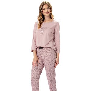 Dámské pyžamo ROBERTA 1357 pudrově růžová XL