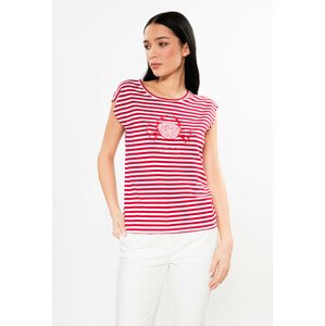 Monnari Trička Pruhované dámské tričko Multi Red 2XL