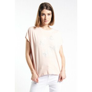 Monnari Trička Dámské tričko s motýly Light Pink XL
