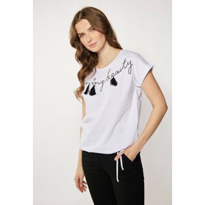 Monnari Trička Bavlněné tričko s nápisem Bílá M