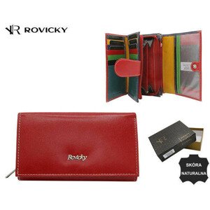 Dámské peněženky [DH] Dámská kožená peněženka R RD 21 GCL červená jedna velikost