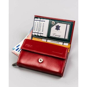 Dámské peněženky [DH] Dámská kožená peněženka R RD 02 GCL červená jedna velikost