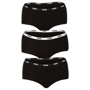3PACK dámské kalhotky Puma černé (503006001 200) L