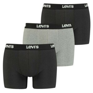 Pánské boxerky 3Pack 37149-0666 černo-šedá - Levi's L