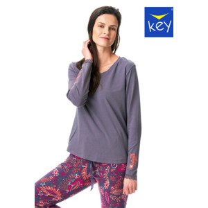 Dámské pyžamo LNS 783 B23 GREY-AMARANTH XL