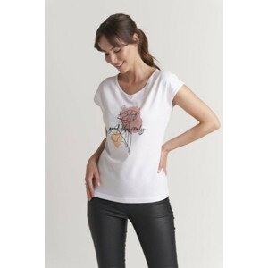 Dámské tričko T-SHIRT PRINT 01 Růžová S