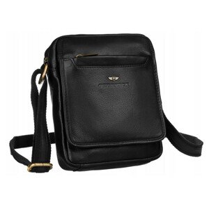 Pánské kabelky [DH] Kožená taška PTN 1117 NDM BLACK jedna velikost