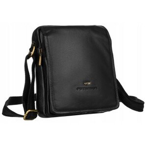 Pánské kabelky [DH] Kožená taška PTN 5031 NDM BLACK jedna velikost