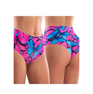 Dámské kalhotky Meméme Butterfly Pink High Briefs Dle obrázku XL